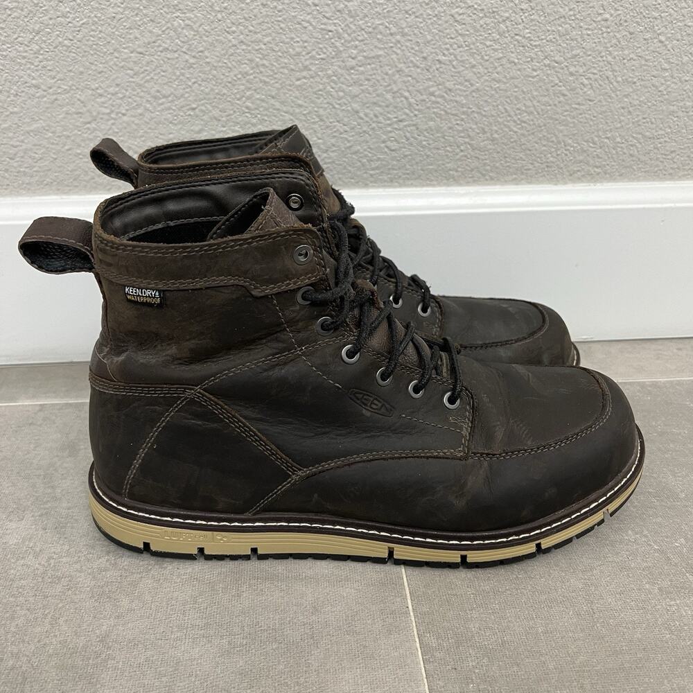 KEEN Utility Mens 12 Wide 2E San Jose 6" WP Aluminum Toe Work Wear Boots Shoes
